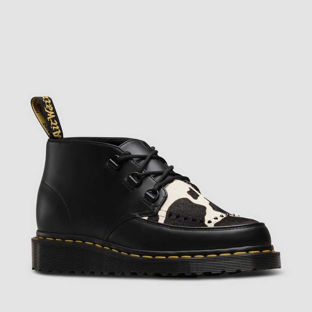 dr martens ramsey chukka cow print